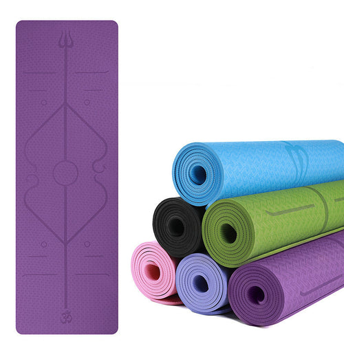 6mm Yoga Mat with posture line