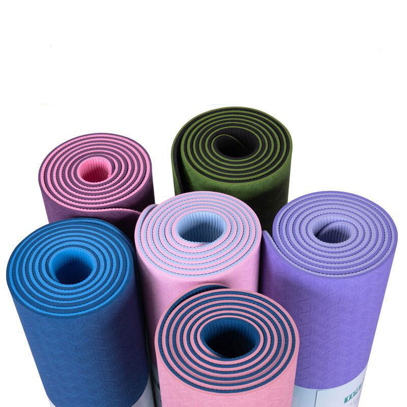 6mm Yoga Mat with posture line